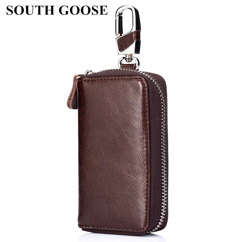 Split Leather KeyChain Unisex Key Bag Car Key Holder Multifunction Organizer