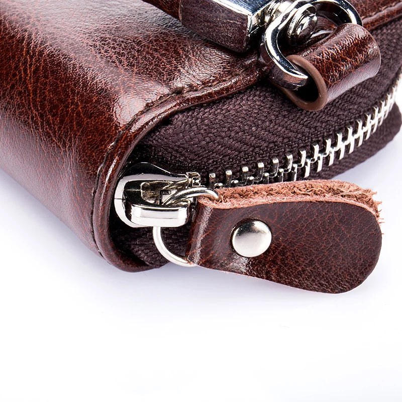 Split Leather KeyChain Unisex Key Bag Car Key Holder Multifunction Organizer