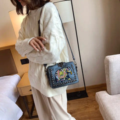 High Tote Women's Handbags Ladies Shoulder Bag Elephant Embroidery Crossbody