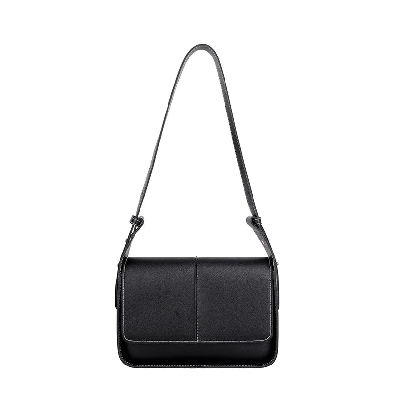 High Vintage Stitching Bags For Women Leather Shoulder Bag