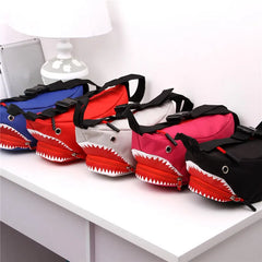 Cartoon Sharks Waist Bag Funny Canvas Shoulder Bag