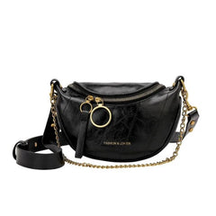Women's High Waist PU Leather Fanny Pack Crossbody Bag