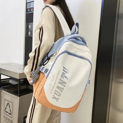 Waterproof Nylon Backpack Women School Bag Teen Girl Shoulder Bag