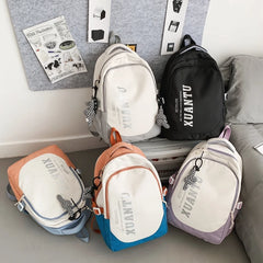 Waterproof Nylon Backpack Women School Bag Teen Girl Shoulder Bag