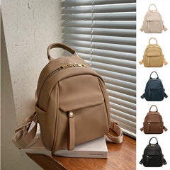 Waterproof Leather Women Backpack College Style Travel Rucksack School Bags
