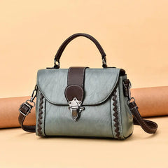 High Weave Tote Women's Handbags PU Leather Vintage Women Shoulder Bag