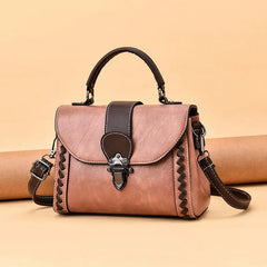 High Weave Tote Women's Handbags PU Leather Vintage Women Shoulder Bag