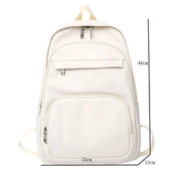 High Woman Backpack Leather Rucksack Women's Knapsack Multi-pocket Bagpacks