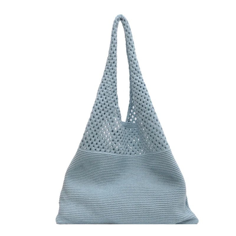 High Woman Knitted Bag French Shoulder Bags Large Capacity Female Tote Bag
