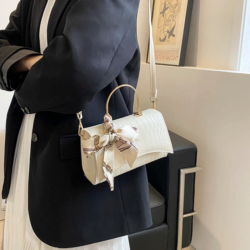 Vintage Stone PU Leather Women Shoulder Bag Crossbody