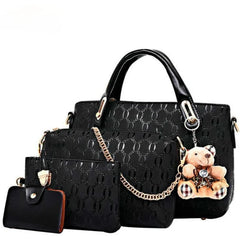 High Women Bag 4 Set Handbags Pu Leather Handbag Shoulder Bag
