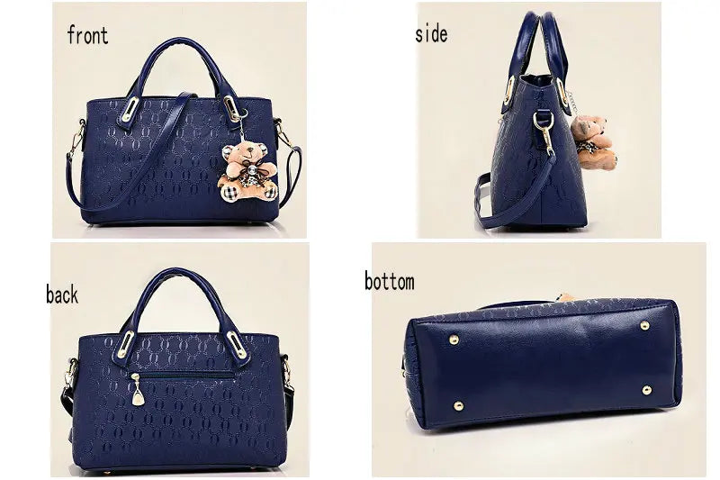 High Women Bag 4 Set Handbags Pu Leather Handbag Shoulder Bag