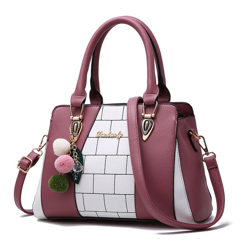 Tassel Leather Handbag for Women Shoulder Messenger Bag