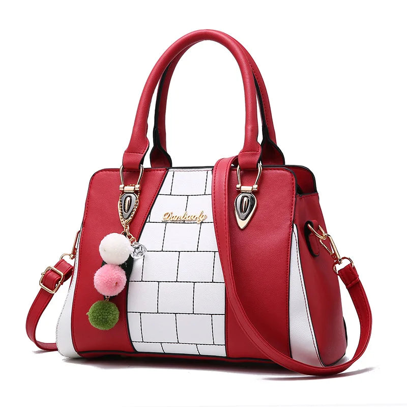 Tassel Leather Handbag for Women Shoulder Messenger Bag