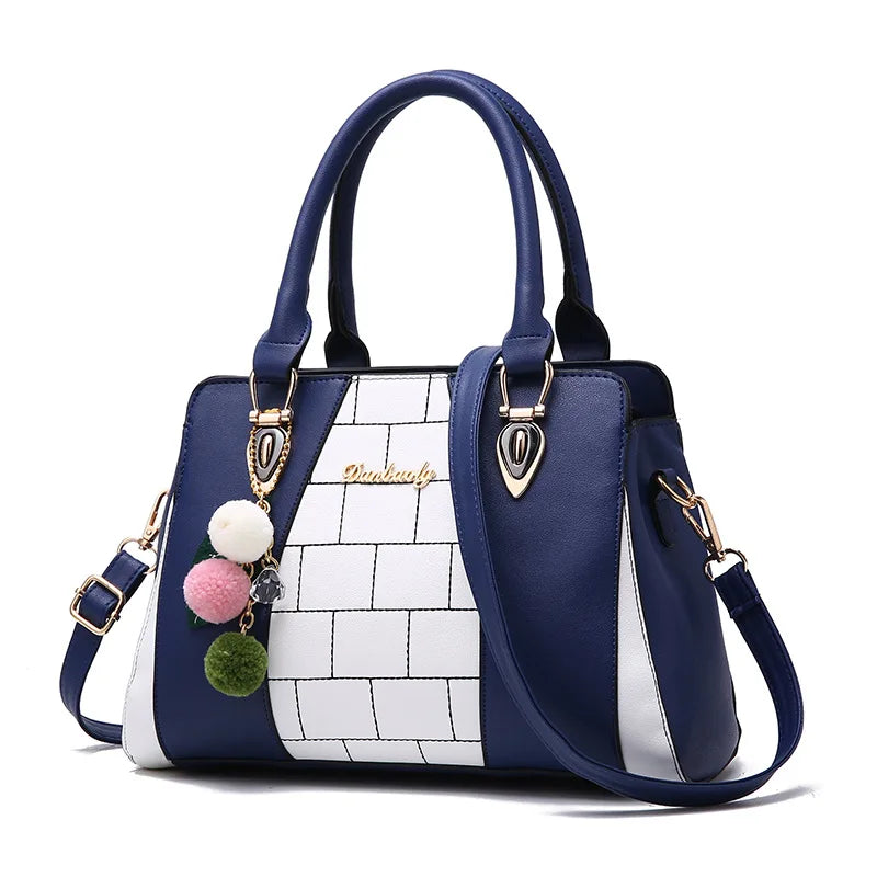 Tassel Leather Handbag for Women Shoulder Messenger Bag