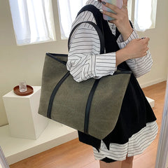 Women Canvas Handbags Large Capacity Shoulder Bag Female Messenger Bags