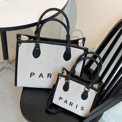 Women Canvas Handbags Tote Bags Shoulder Messenger Bags Large Capacity Crossbody