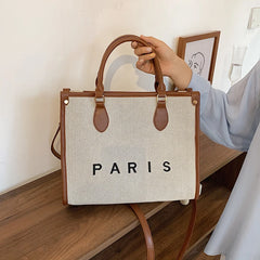 Women Canvas Handbags Tote Bags Shoulder Messenger Bags Large Capacity Crossbody
