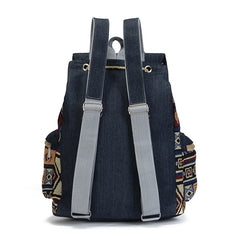 Vintage Women Canvas Backpack Ethnic Bohemian Schoolbag