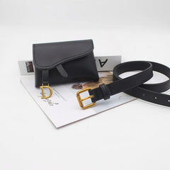 Women's PU Leather Fanny Pack Shoulder Chest Bag Handbag