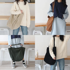 High Women Corduroy Shoulder Bag Large Capacity Female Big Tote Handbag