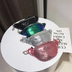Women Sequins Waist Bag Mermaid Messenger Bag Girl Sexy Chest Bag