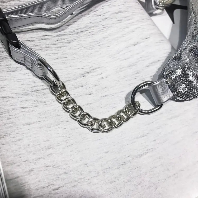 Women Sequins Waist Bag Mermaid Messenger Bag Girl Sexy Chest Bag