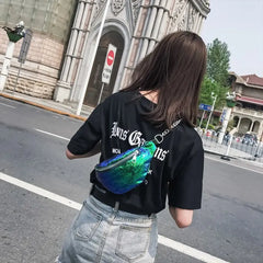 Women Sequins Waist Bag Mermaid Messenger Bag Girl Sexy Chest Bag
