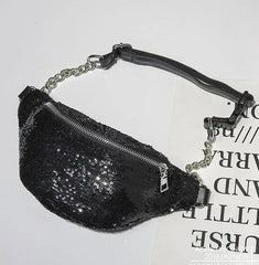Women Sequins Waist Bag Mermaid Messenger Bag Girl Sexy Chest Bag