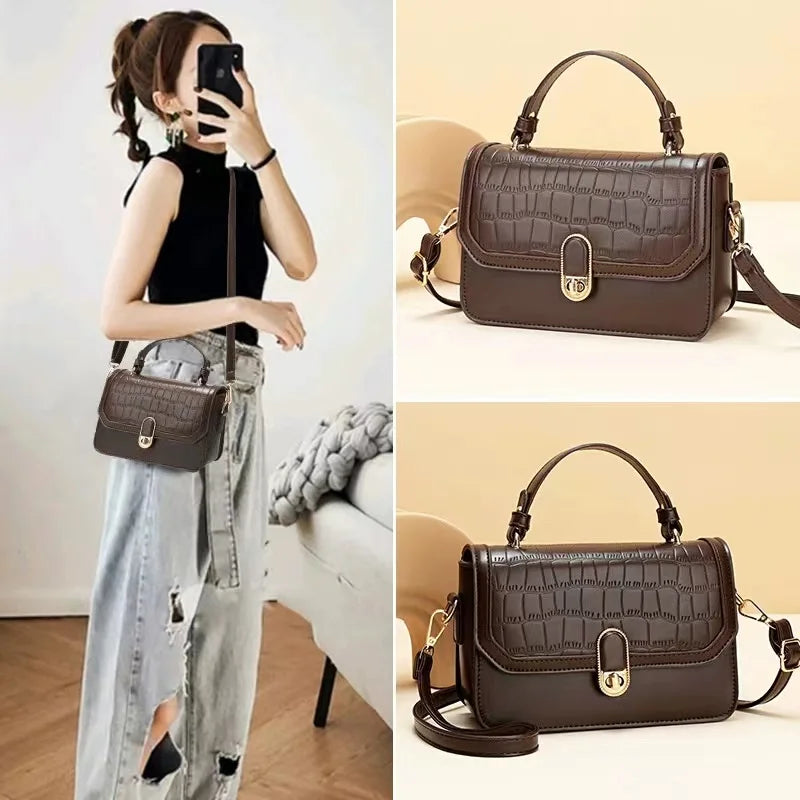 Retro Small Square Bag Women Handbags Purse Shoulder Cross-body Bag