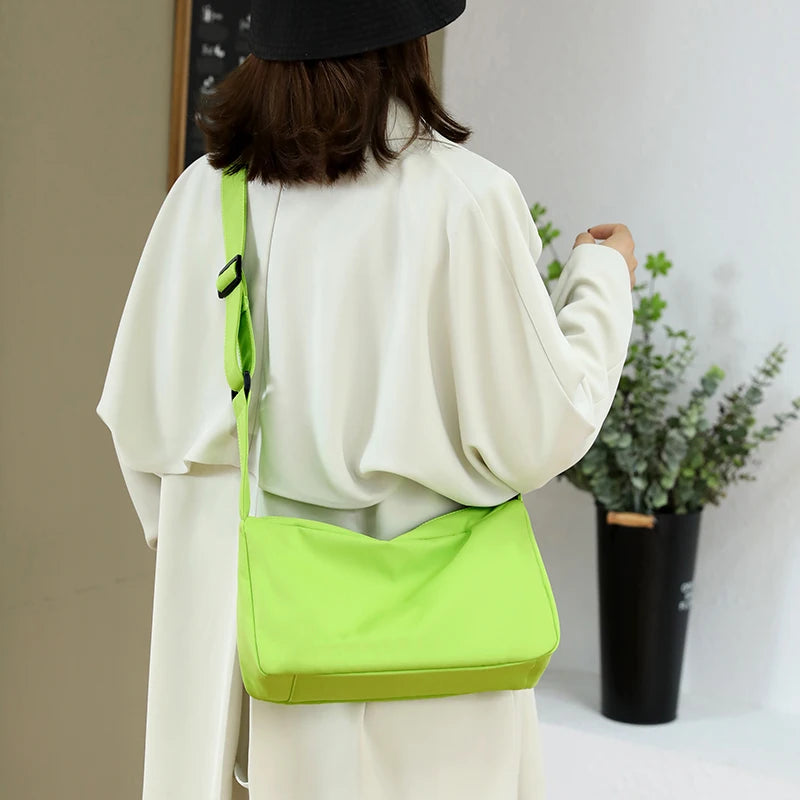 Nylon Travel Tote Bag Women Shoulder Handbag Soft Satchel