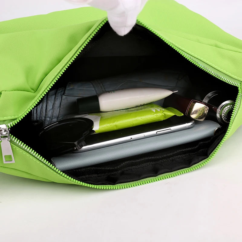 Nylon Travel Tote Bag Women Shoulder Handbag Soft Satchel