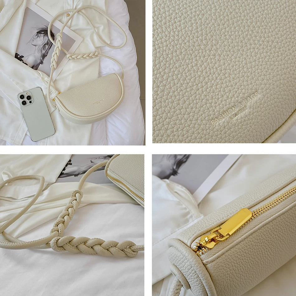 Women Leather Small Hobo Bag Purse Shoulder Crossbody Bag