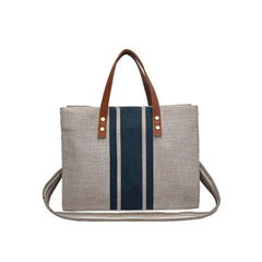 High Women Linen Tote Large Capacity Female Casual Shoulder Bag