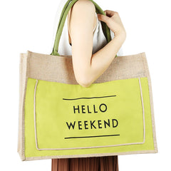 Women Linen Tote Large Capacity Casual Shoulder Bag