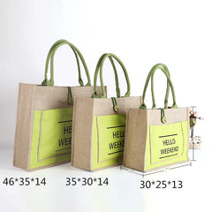 Women Linen Tote Large Capacity Casual Shoulder Bag