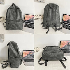 High Capacity Travel Backpack Soft Leather Men's Girl Back Pack