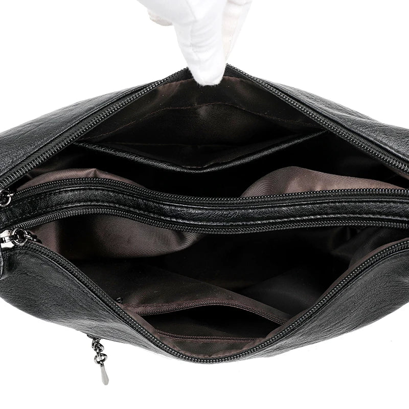 High Women Styles Handbags Multi-pocket Shoulder Bags Soft PU Leather