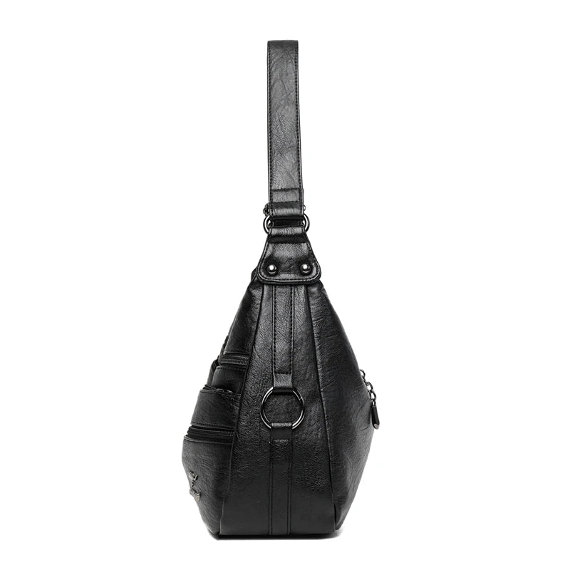 High Women Styles Handbags Multi-pocket Shoulder Bags Soft PU Leather