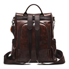 Vintage Women Pu Leather Backpack Casual Travel Shoulder Bag Laptop School Bags