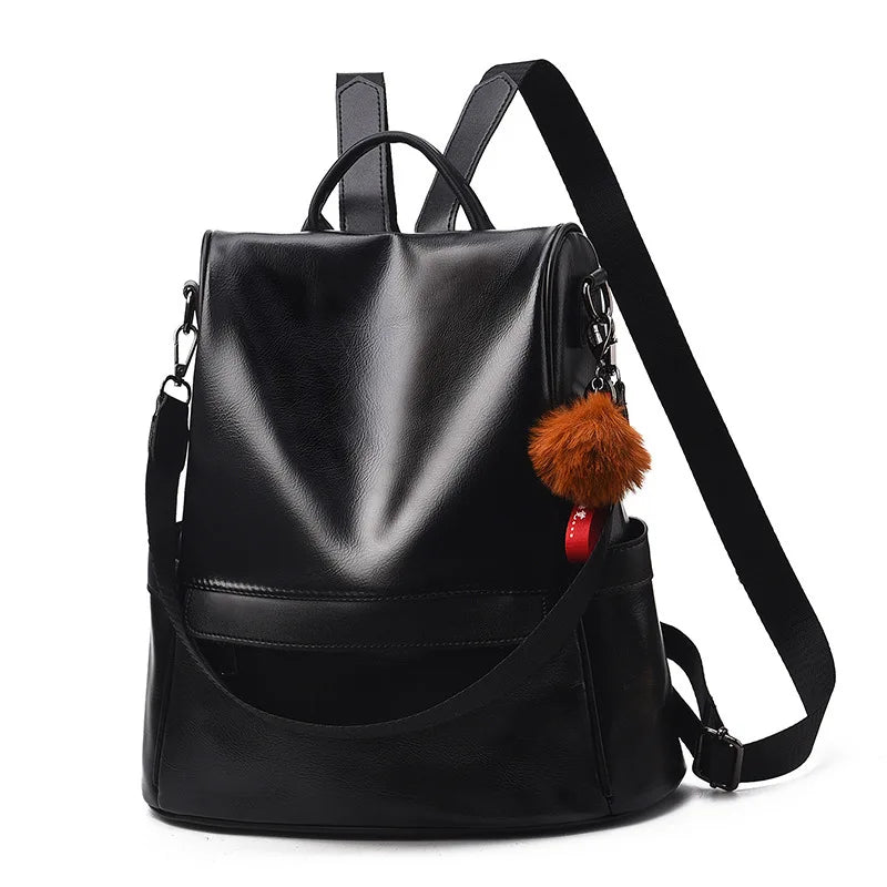 Vintage Women Pu Leather Backpack Casual Travel Shoulder Bag Laptop School Bags