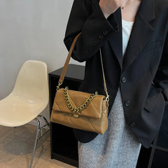 Women Pu Leather Chain Shoulder Bag Crossbody Bags Casual Handbags Messenger Bag