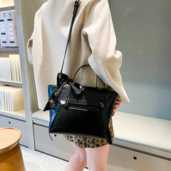 Women Pu Leather Handbags Messenger Bags Casual Female Shoulder Travel Bag