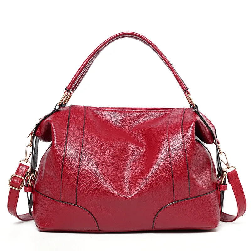 Women Pu Leather Handbags Shoulder Bags Large Capacity Tote Messenger Bag