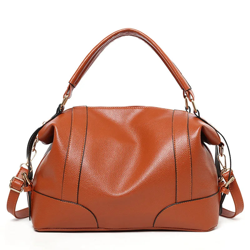 Women Pu Leather Handbags Shoulder Bags Large Capacity Tote Messenger Bag