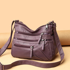 Women Shoulder Bag Crossbody Multi-pockets Messenger Flower Patchwork Purse