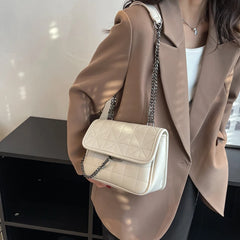 Small Pu Leather Chain Shoulder Bag Female Tote Crossbody Bags