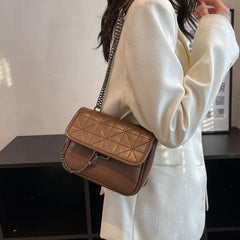 Small Pu Leather Chain Shoulder Bag Female Tote Crossbody Bags