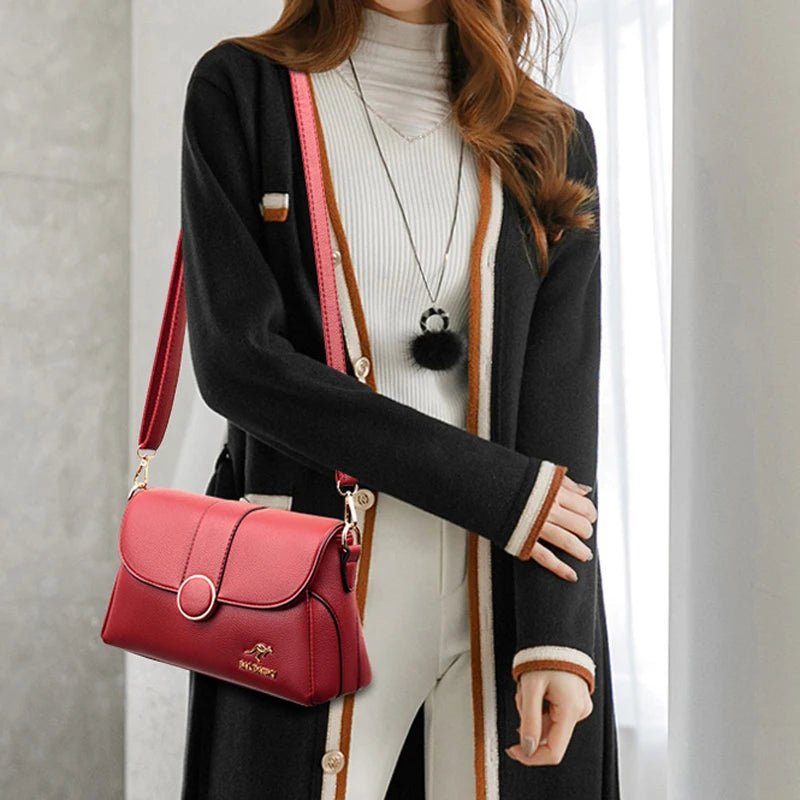 High Women's Crossbody Bag Pu Leather Purse