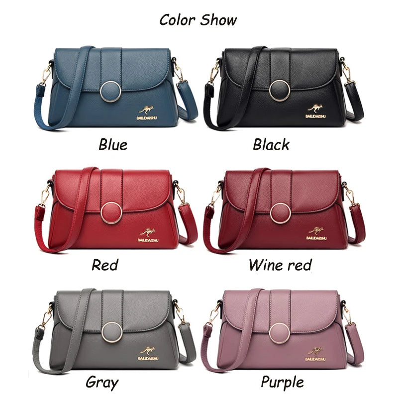 High Women's Crossbody Bag Pu Leather Purse
